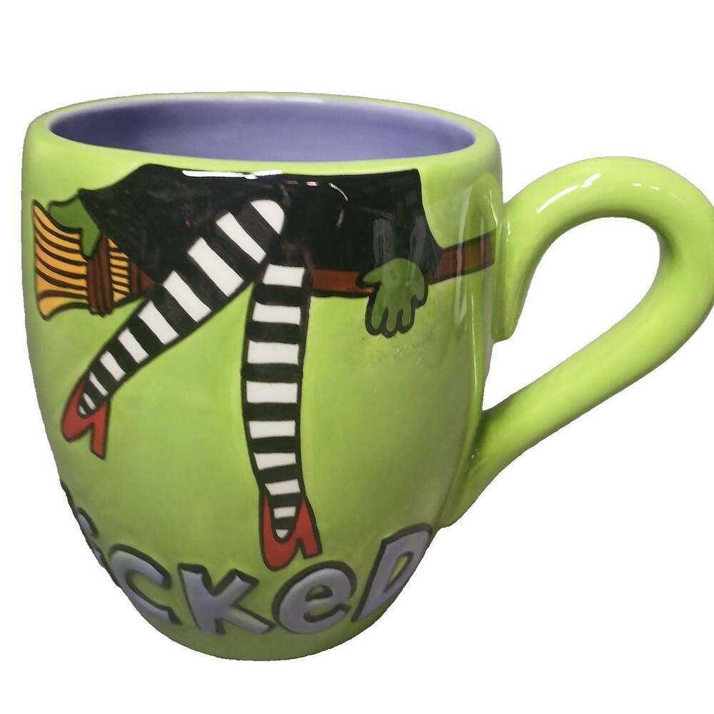 WIcked Green Hand Painted Mug Our Name is Mud Lorrie Veassey NEW with Tags